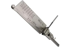 RLOKK Herramienta profesional de cerrajería para el hogar, puerta, civil, LiShi, herramienta 2 en 1 para ganzúas y decodificadores (SC1-L)