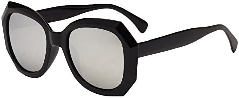 Sunglasses for Mens Womens Square PC Frame Rimmed Aviator Eyewear UV Protection-Silver