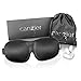 Produktbild Canzler Premium Schlafmaske für Frauen und Herren - Schlafbrille mit Speziell ausgewählter Formgebung für absolute Dunkelheit - Schlafmasken-Set schwarz mit Ohrstöpsel, Aufbewahrungsbeutel, E-Book