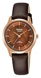 Pulsar Damen Analog Solar Uhr mit Leder Armband PY5044X1