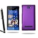 Produktbild HTC Windows Phone 8S Slim Dünn Hybrid Hard Case Cover + Displayschutzfolie + Stylus