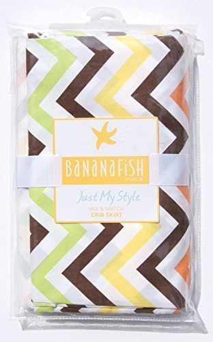 BananaFish Studio Collection Fall Toned Chevron Crib Bedding Skirt