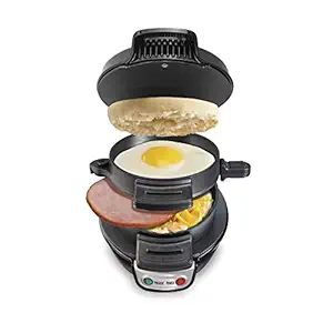 Hamilton Beach 25477 Breakfast Electric Sandwich Maker, Black