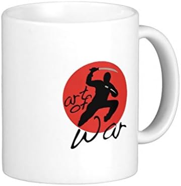 kouenien Ninja Art of War Ceramic Coffee Mug, 3.7-Inch x 3.2-Inch (Height x Diameter)