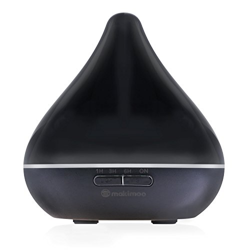 Makimoo MH03 Ätherisches Öl Diffusor 300ml Ultraschall Aroma Diffusor, Zeitsteuerung Lichtsteuerung Schwarz (EU Plug)