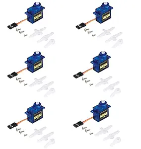 ThreeH Micro Servo Motor for Remote Control Helicopters, Micro Robot, Robotic Arm and Boats, SG90S Type 180?Rotation(6 Pcs)