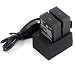 Produktbild 2 3,7 V 1600 mAh Akku Dual USB Ladegerät für GoPro AHDBT-301 201 Hero 1 2 3 3 +