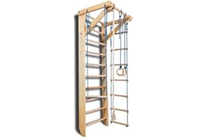 SPORTBABY Turnwand Gym Klettergerüst Sport-2-220 Sportgerät, Kletterwand, Holz, Turnwand, Sprossenwand, EU-Warenlager, Zertifikat!