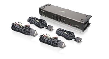 IOGEAR 4-Port DVI KVMP Switch w/cables, GCS1104 (w/cables)
