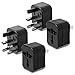 Produktbild Incutex 2X Reiseadapter kompakt 3-teilig universal Reiseadapter Weltreiseadapter Reisestecker universal, schwarz