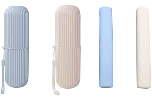 XINGSUI Etui à Brosse à Dents de Voyage 4PCS, Porte-Brosse à Dents et Dentifrice écologique pour la randonnée, Le Camping et Les Voyages d'affaires