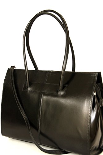 Leder Damen Business- / Akten-/ Laptoptasche mit Schulterriemen Italy Mod.2026-p