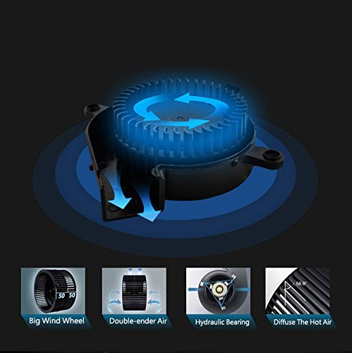 [Beste Laptop Kühler] RECESKY LPC-03 Air Extrahierung Laptop mit Vakuum-Lüfter – USB, Windsteuerung , leiser Betrieb, ultra-portable Heizkörper, CPU-Kühler, Lüfter-Kühlkörper für Notebook, Laptop - 5