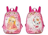 ✅Bavaria Home Style Collection - Süßer niedlicher Mädchen Kinderrucksack mit zwei Motiven - Prinzessin und Katze - Der Rucksack sorgt durch die beiden Motiven für Abwechslung, da er beidseitig tragbar ist. und ein Schlüsselanhänger Meerjungfrau