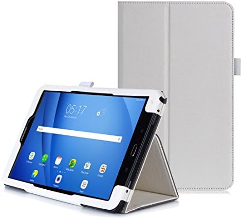 UTRO Galaxy Tab A 10.1 case - Multi-Functional PU Leather Cover Case with Hand Strap, Card Slot, Stylus Holder for Samsung Galaxy Tab A 10.1 inch T580 Tablet 2016 Release (White)
