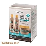 Kativa Post Alisado Kit Shampooing, après-shampooing et masque sans sel 250 ml