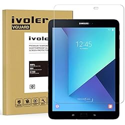iVoler Protector de Pantalla Compatible con Samsung Galaxy Tab S3 9.7 Pulgadas / S2 9.7 Pulgadas, Cristal Vidrio Templado Premium [9H Dureza] [Alta Definicion 0.3mm] [2.5D Round Edge]