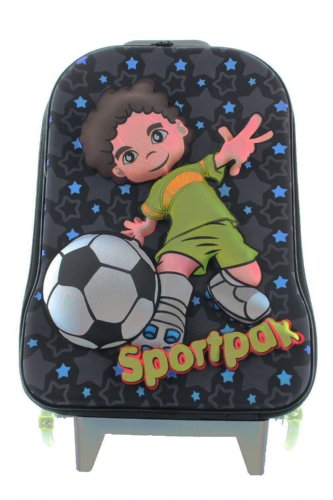 Preisvergleich Produktbild Monopol Fußball-Kindertrolley 31486T - Schwarz