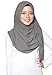 Produktbild  SAFIYA - Hijab Kopftuch für muslimische Frauen I Islamische Kopfbedeckung 75 x 180 cm I Damen Gesichtsschleier, Schal, Pashmina, Turban I Musselin / Chiffon - Dunkelgrau