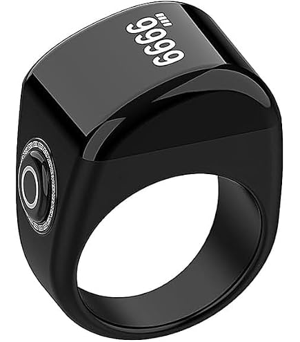 Anello Tasbih Smart Ricaricabile Con Display LED E Batteria 45 MAh – Per Zikr E Preghiera, Tre Misure (18/20/22 Mm)