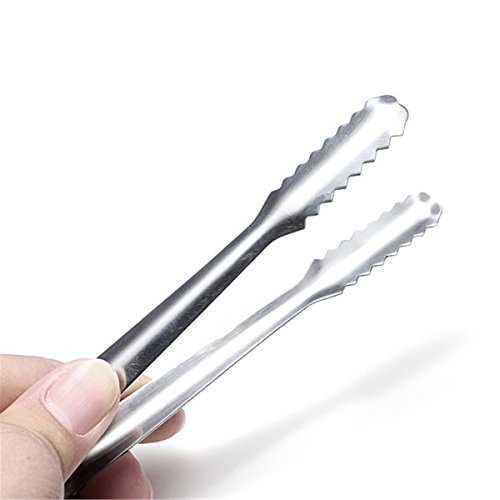 Eiswuerfelzange – SODIAL(R)6 Zoll Edelstahl Eiszange Eiswuerfelzange Grillzange Zuckerzange Serviettenzange - 2