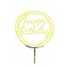 Produktbild Kakiyi Runde Alles Gute zum Geburtstag Brief-Kuchen-Deckel Acryl DIY Kuchen-Kuchen-Smash-Kerze-Partei-Handmade-Stick