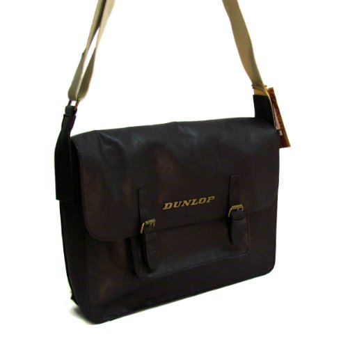 Preisvergleich Produktbild Dunlop Leder Optik braun Umhängetasche Messenger Schule Man Tasche