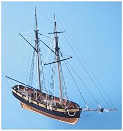 Caldercraft 9018 HM Schooner Pickle Wooden Boat Kit – Easy to Assemble, Double Planking Hull Type, Ship Replica. DIY Interior Decor Accessory