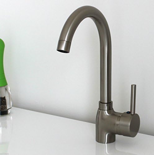 ATORRE® MODERN SINGLE LEVER KITCHEN SINK MIXER TAP - BRUSHED NICKEL STEEL