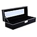 Produktbild Nue Uhrenbox Uhrenkoffer Voll Schwarz Uhrenkasten für 6 Uhren Uhrentruhe Samt Uhrenschatulle Glas Sichtfenster