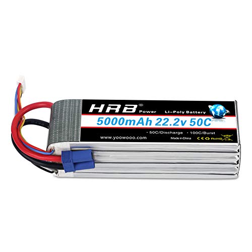 HRB LiPo Akku Pack 5000mAh 22.2V 50C 6S mit EC5 Stecker für Align Gaui KDS elyq trex-550 600 Airplane Jet Boat