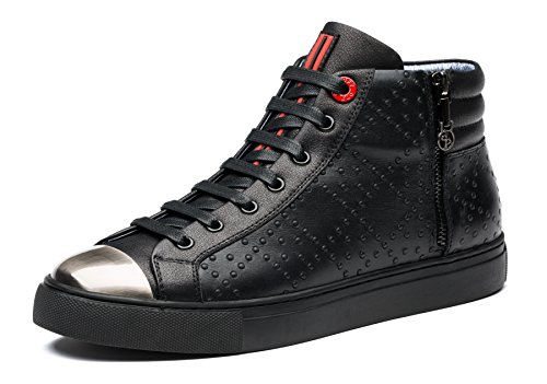 OPP Herren Leder Stiefeletten Boots Schuhe Schnürstiefeletten (44 EU, Schwarz-2) OPP Herren Leder Stiefeletten Boots Schuhe Schnürstiefeletten (44 EU, Schwarz-2)