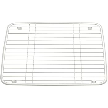 iDesign Axis Spülbeckeneinlage, eckiges Schutzgitter mit Füßen gegen