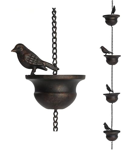 Chaîne De Pluie Décorative Lotus Dérivation D'eau élégante Pour Espaces