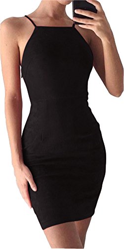 Vestido Negro, Vestido Playa Mujer Bodycon Partido De Noche, Fiesta, Boda Y Cita M