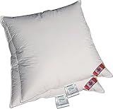 2 Stück Exclusiv 3-Kammer Ausführung Daunen-Federkissen mit Silberbiese Gr.: 80x80 cm Füllung 1.000 g canadische Daunen und Federn 2 Stück Exclusiv 3-Kammer Ausführung Daunen-Federkissen mit Silberbiese Gr.: 80x80 cm Füllung 1.000 g canadische Daunen und Federn