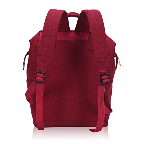 Veevan Damen Herren Retro Canvas Schule Rucksack 15,6 Laptop - 3