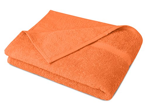 Frottiertücher der Serie Opal – erhältlich in 33 modernen Farben und 7 verschiedenen Größen -Markenqualität von Dyckhoff, Duschtuch [70 x 140 cm], orange - 6
