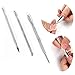 Manicure Pedicure Set - TOOGOO(R) 3Pcs Nail Art Stainless Steel Cuticle Spoon Remover Pusher Manicure Pedicure Set