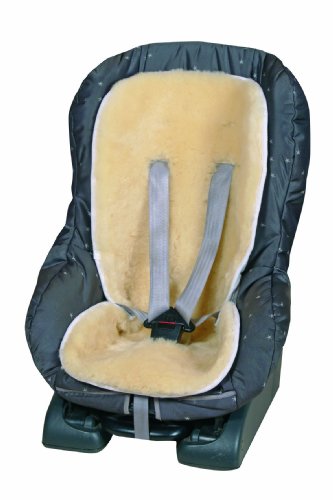Rökü / Otto 00196 Child Car Seat Insert Made from Lambskin with 6 Slits for Harnesses to Fit all Customary Child Car Seats 35 x 75 cm