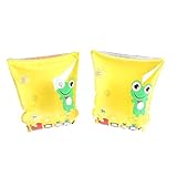 ED-Lumos Manguito Hinchable para niños PVC Plástico con Dibujado Rana Color Amarillo 3-7...