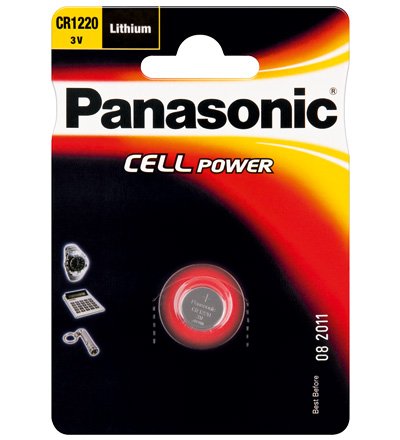 Preisvergleich Produktbild Panasonic Knopfzelle Lithium, 3V, CR 1220 P, 1 Stück