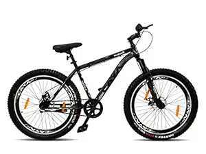 CAYA Bikes for Adults with Front Shocker and Dual Disc Brakes Semi Fat Bike for Men & Women with Triple Alloy Rims (Camouflage/Army Graphics) (Warrior 26)