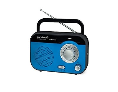 Sunstech RPS560 Portable Analogique Bleu Radio Portable - Radios Portables (Portable, Analogique, AM,FM, 0,8 W, 1-Voie, 7,5 cm)