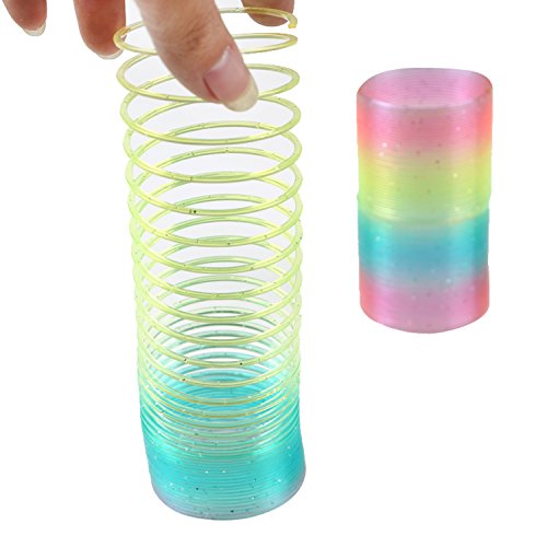 24 Regenbogenspirale als Geburtstag Mitgebsel | Regenbogen Spirale Spielzeug für Kinder Geschenke Giveaways | Magische Deko für Party Favors | Bunte Spiralen | Neon Farben Rainbow Spring Set - 3