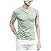 Produktbild BHYDRY Herren Vintage Pure Color Leinen Solide Kurzarm Retro T Shirts Tops Bluse