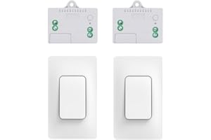 Cerhot Remote Light Switches Wireless, Interruttori di controllo remoto, Interruttore luce cinetico, Interruttore luce wireless Per luci Illuminazione domestica Senza batteria (US 1 marce, 2V2 A)
