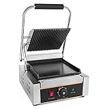 Olibelle 1800W Plancha de Table Electrique en Inox Barbecue Professionnel Electrique Grill Viande pour Cuisine Jardin Restaurant Soirée et Fête