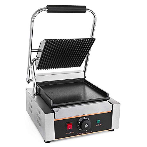 Olibelle 1800W Plancha de Table Electrique en Inox Barbecue Professionnel Electrique Grill Viande pour Cuisine Jardin Restaurant Soirée et Fête
