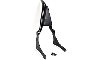 FJPACEMT Black Sissy Bar, Detachable Passenger Backrest Rear Pad Fit for Kawasaki Vulcan 650 S [17 Inches]